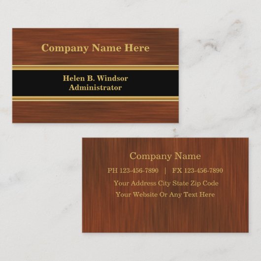 Visitekaartjes voor medische beheerders (Voorkant / Achterkant)