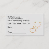 Visitekaartjes voor medische benoeming in het klas afsprakenkaartje (Voorkant)