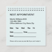 Visitekaartjes voor medische Kantoor Aanwijzing Afsprakenkaartje (Voorkant)