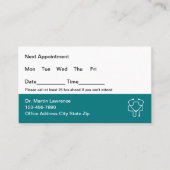 Visitekaartjes voor medische Kantoor Aanwijzing Afsprakenkaartje (Voorkant)