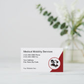 Visitekaartjes voor medische mobiliteitsscooters (Staand voorkant)