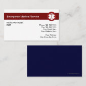 Visitekaartjes voor medische noodsituaties (Voorkant / Achterkant)