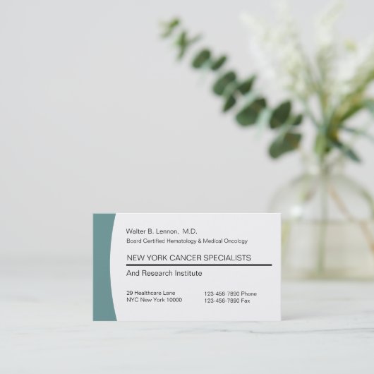 Visitekaartjes voor medische oncologie (Staand voorkant)