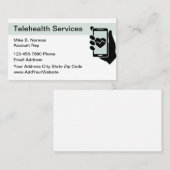 Visitekaartjes voor medische telelegezondheidszorg (Voorkant / Achterkant)