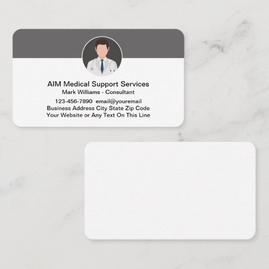 Visitekaartjes voor medische thema's (Voorkant / Achterkant)