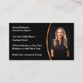 Visitekaartjes voor meerlijnsverzekeringsmakelaars (Voorkant)