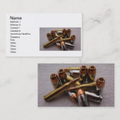 Visitekaartjes voor messing en loodkogel (Voorkant / Achterkant)