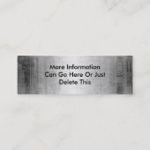 Visitekaartjes voor metaalkijken van gekromd staal (Achterkant)