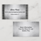 Visitekaartjes voor metaalkijken van gekromd staal (Voorkant / Achterkant)