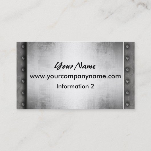 Visitekaartjes voor metaalkijken van gekromd staal (Voorkant)