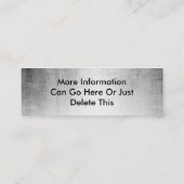 Visitekaartjes voor metaalkijken van gekromd staal (Achterkant)