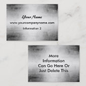 Visitekaartjes voor metaalkijken van gekromd staal (Voorkant / Achterkant)