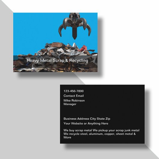 Visitekaartjes voor metaalrecycling en afvalverwer