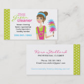 Visitekaartjes voor milieuvriendelijke schoonmaakd (Voorkant / Achterkant)