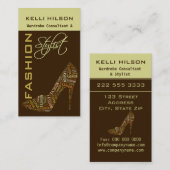 Visitekaartjes voor mode Stylist (Voorkant / Achterkant)