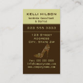 Visitekaartjes voor mode Stylist (Achterkant)