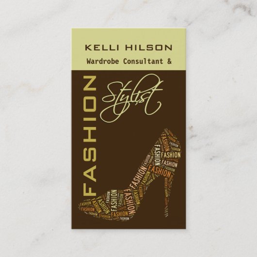 Visitekaartjes voor mode Stylist (Voorkant)