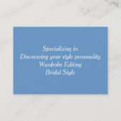 Visitekaartjes voor mode Stylist (Achterkant)