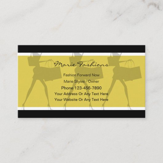 Visitekaartjes voor Mode van categorie (Voorkant)