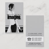 Visitekaartjes voor modellering en Talent Agency (Voorkant / Achterkant)