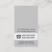 Visitekaartjes voor modellering en Talent Agency (Achterkant)