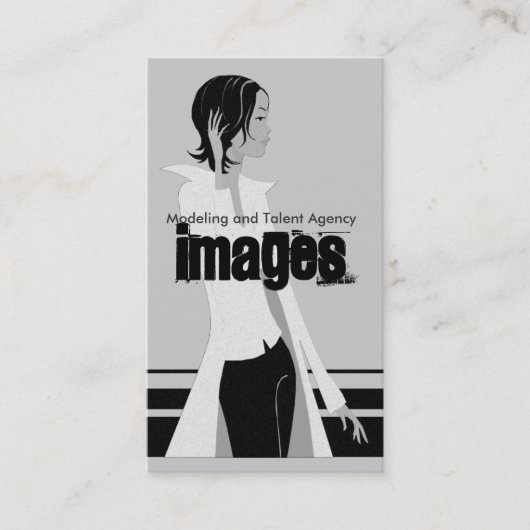 Visitekaartjes voor modellering en Talent Agency (Voorkant)