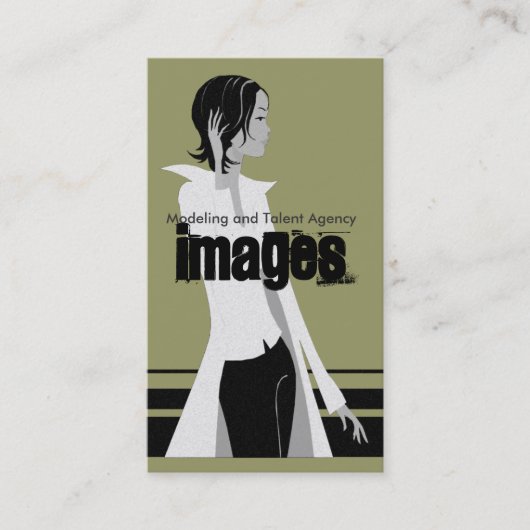 Visitekaartjes voor modellering en Talent Agency (Voorkant)