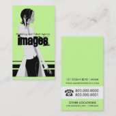 Visitekaartjes voor modellering en Talent Agency (Voorkant / Achterkant)