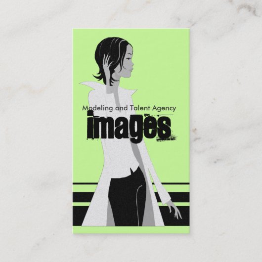 Visitekaartjes voor modellering en Talent Agency (Voorkant)