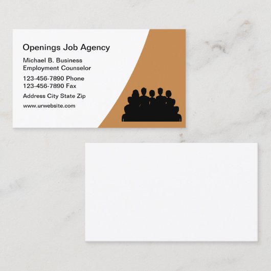 Visitekaartjes voor moderne diensten voor uitzendb (Voorkant / Achterkant)