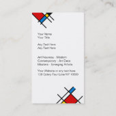 Visitekaartjes voor moderne kunstgalerij (Achterkant)