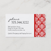 Visitekaartjes voor monogram binneninrichting (Achterkant)