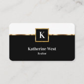 Visitekaartjes voor monogram onroerend goed van kl (Voorkant)