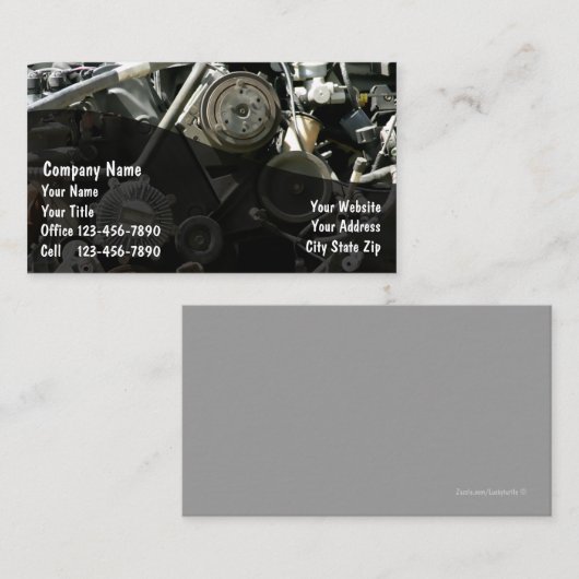 Visitekaartjes voor motorvoertuigen (Voorkant / Achterkant)