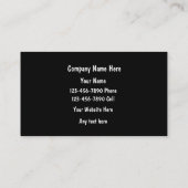 Visitekaartjes voor motorvoertuigen (Achterkant)