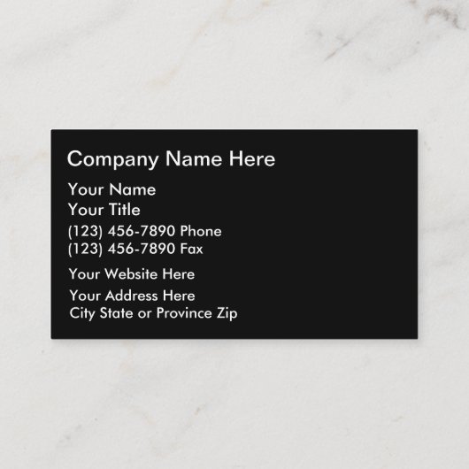 Visitekaartjes voor motorvoertuigen (Achterkant)