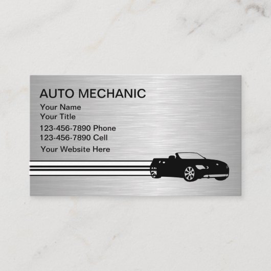 Visitekaartjes voor motorvoertuigen (Voorkant)