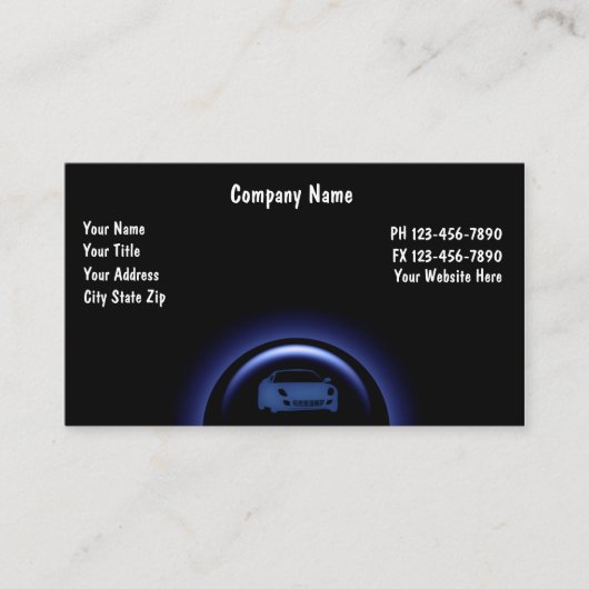 Visitekaartjes voor motorvoertuigen (Voorkant)