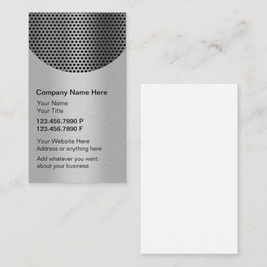 Visitekaartjes voor motorvoertuigen (Voorkant / Achterkant)