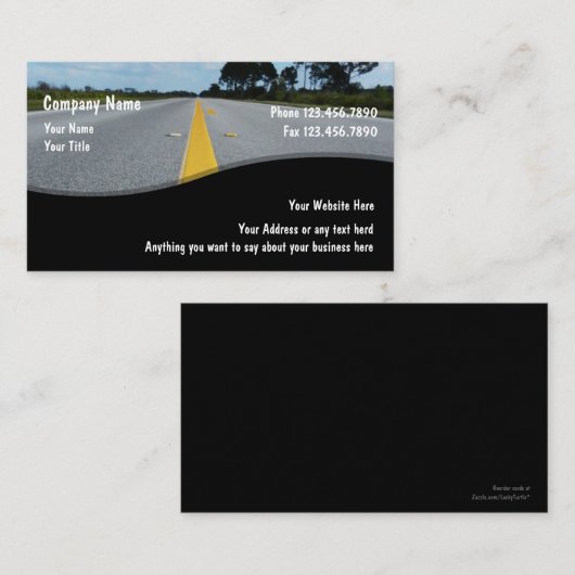 Visitekaartjes voor motorvoertuigen (Voorkant / Achterkant)