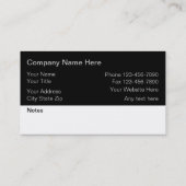 Visitekaartjes voor motorvoertuigen (Achterkant)