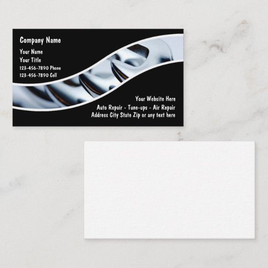 Visitekaartjes voor motorvoertuigen (Voorkant / Achterkant)