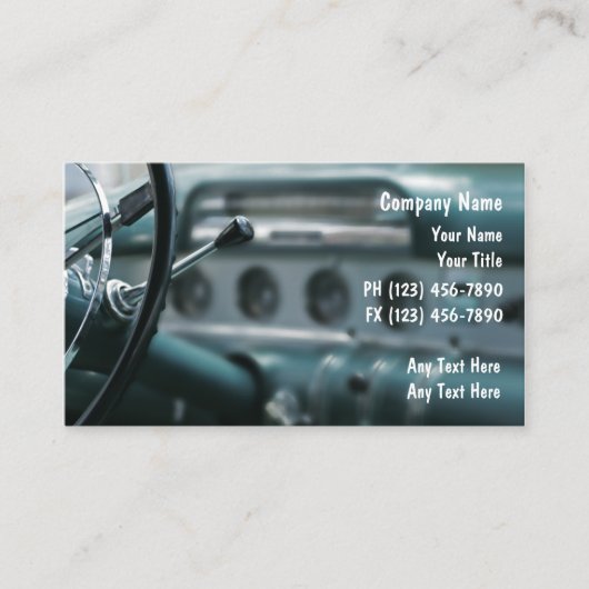 Visitekaartjes voor motorvoertuigen (Voorkant)