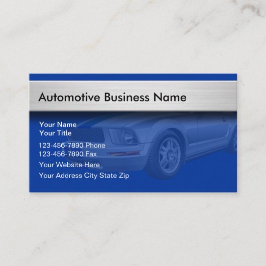 Visitekaartjes voor motorvoertuigen (Voorkant)