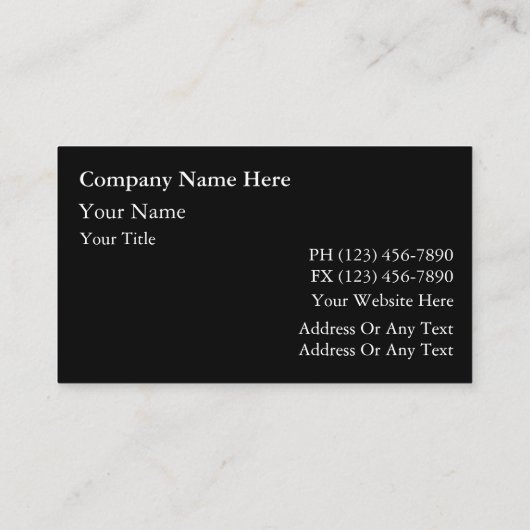 Visitekaartjes voor motorvoertuigen (Achterkant)