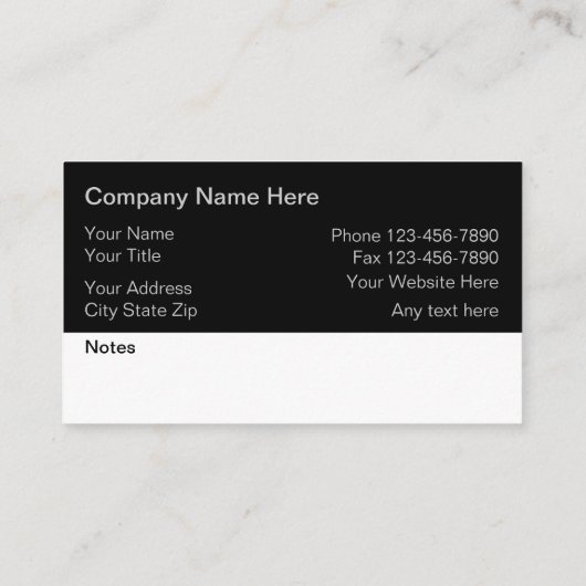 Visitekaartjes voor motorvoertuigen (Achterkant)