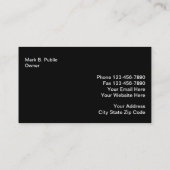 Visitekaartjes voor motorvoertuigen (Achterkant)