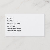 Visitekaartjes voor motorvoertuigen (Achterkant)