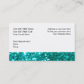 Visitekaartjes voor mousserende hairdresser (Achterkant)