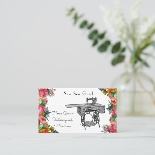 Visitekaartjes voor naadbelasting van  naaimachine (Staand voorkant)